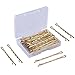 KangSong 2.5 inches Metal Bobby Pins Metallic Gold Hairpins Blond Hair Clips for Women Girls Hair Accessories with Storage box (62Pcs Gold)