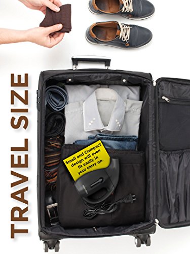 HoneyBull Clothes Steamer | Handheld Steamer [Portable/Travel Ready] Hand-Held Garment Steamer Clothes [180 mL / 6 fl oz Water Capacity] Mini Steamer Garments & Clothing - Thumbnail 2