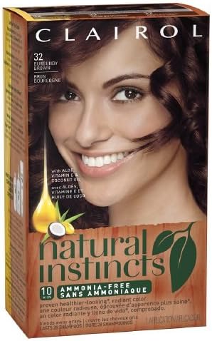 Clairol Natural Instincts Non-Permanent Hair Color, Burgundy Brown 32 (Pack of 1)