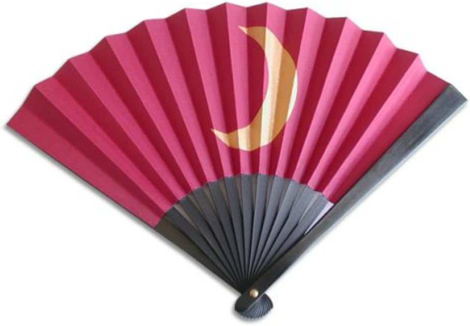 Japanese Iron Fan (Tessen) - Model #8 "Cresent (Red)" !