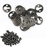 Luckycivia 60Pcs Metal Round Type Keyhole Shelf
