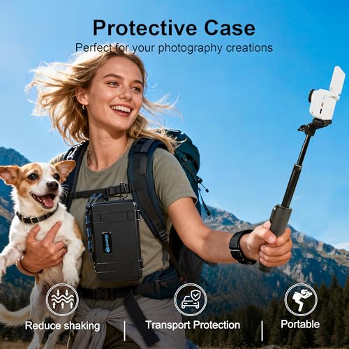 Lekufee Travel Waterproof Hard Case for Insta360 GO Ultra, Standard Bundle, Creator Bundle, and other Accessories(Case & Bag Only)