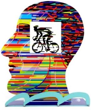 David Gerstein Armstrong Cyclist Head Sculpture