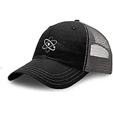 Richardson Soft Mesh Cap Hat Embroidered Science Atom Embroidery Trucker Hats for Men & Women Cotton