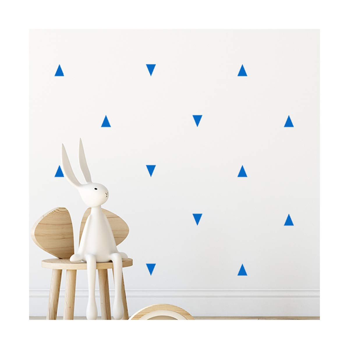 StickerDeen | Trendy Tall Triangle Pattern Style Shape Decoration Removable Window, Furniture, Nursery Wall Art Vinyl Decal Stickers Gift | (Pack 160) (Blue)