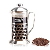 Pelisy Stainless Steel French Press Coffee Maker 304 Grade, Heat-Resistant Borosilicate Glass, 20oz(5 cups)