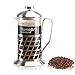 Pelisy Stainless Steel French Press Coffee Maker 304 Grade, Heat-Resistant Borosilicate Glass, 20oz(5 cups)