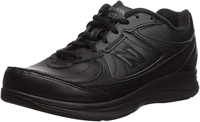 new balance womens black leather walking shoes