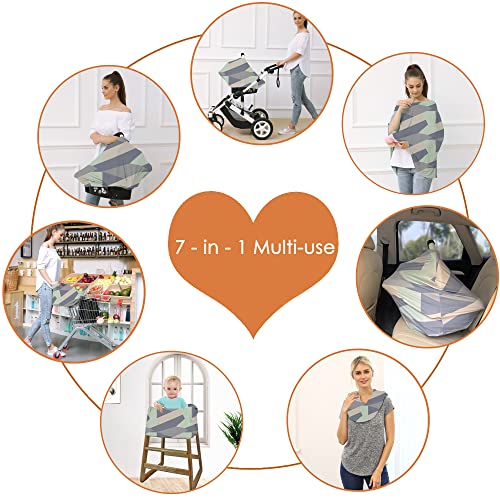 Carseat Cover Boy and Girls Multiuse Nursing Car Seat Canopy Cover