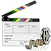 Jmkcoz Acrylic Film Clapboard Dry Erase Director Film Movie Clapper Board Cut Action Scene Clapper Board Slate with Colorful Sticks