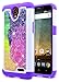 NageBee ZTE ZFive 2 Case, ZTE Prestige Case, ZTE Maven 2 Case, ZTE Sonata 3 / Avid Plus Case, [Hybrid Protective] Armor Soft Silicone Cover with [Studded Rhinestone Bling] Design Diamond Case- RB