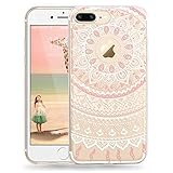 iPhone 7 Plus [5.5''] Case - Anwish Mandala Sun Lace Totem Series Print Cover Vogue Soft TPU Crystal Back Unique Ultraslim Thin Clear Protect Case For iPhone 7 Plus