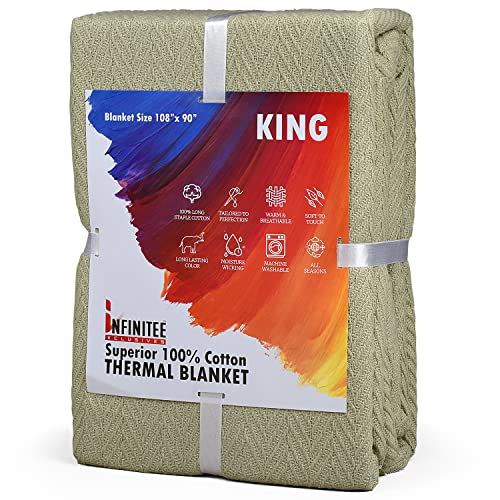 Luxurious Thermal Cotton Blanket Queen Size Blanket Herringbone 405