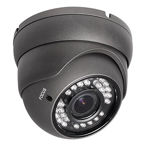 Dome Camera,eBoTrade 1000TVL CCTV Night Vision Infrared 1/3" Sony CCD 36 Infrared LEDs 2.0 Mega 2.8-12mm Varifocal Zoom Surveillance Camera Black