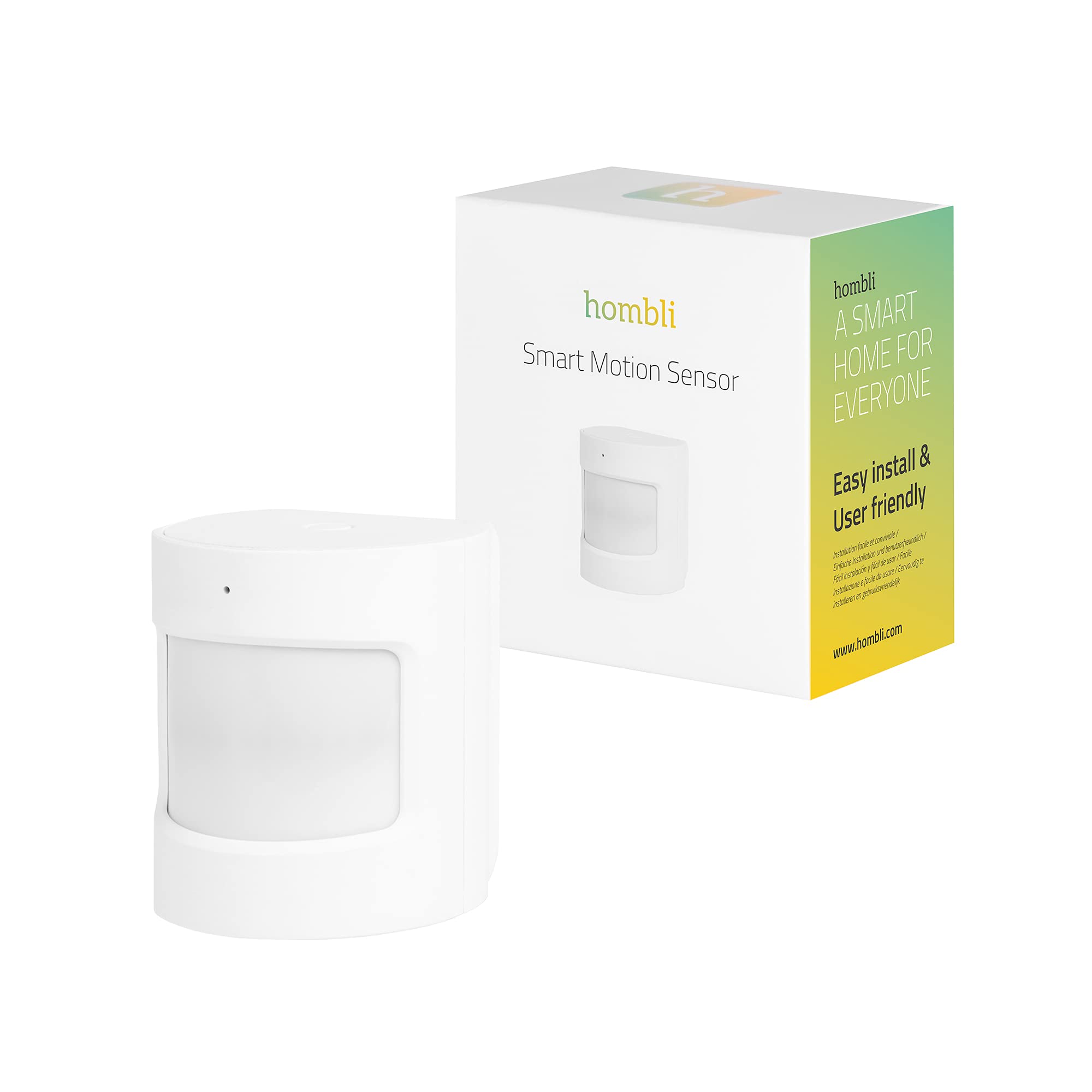 Hombli Smart Bluetooth Motion Sensor with Instant Notifications | Indoor Smart PIR Wireless Motion Sensor with App Functionality | Compatible with Google, Alexa, and Siri | Easy Installation — image 1
