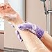 JCMASTER Bath Exfoliating Gloves, 6 Pairs Nylon Body Wash Shower Gloves for Men and Women, Scrubbing Gloves for All Skin Types Massage and Remove Dead Skin, 30g/Pair, L Size