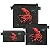 Artovida Artists Collective Reusable Lunch Baggies | Snack and Sandwich Bags with Zipper - Improved Dual Layer Design by Caia Koopman (USA) Strawberry Squid