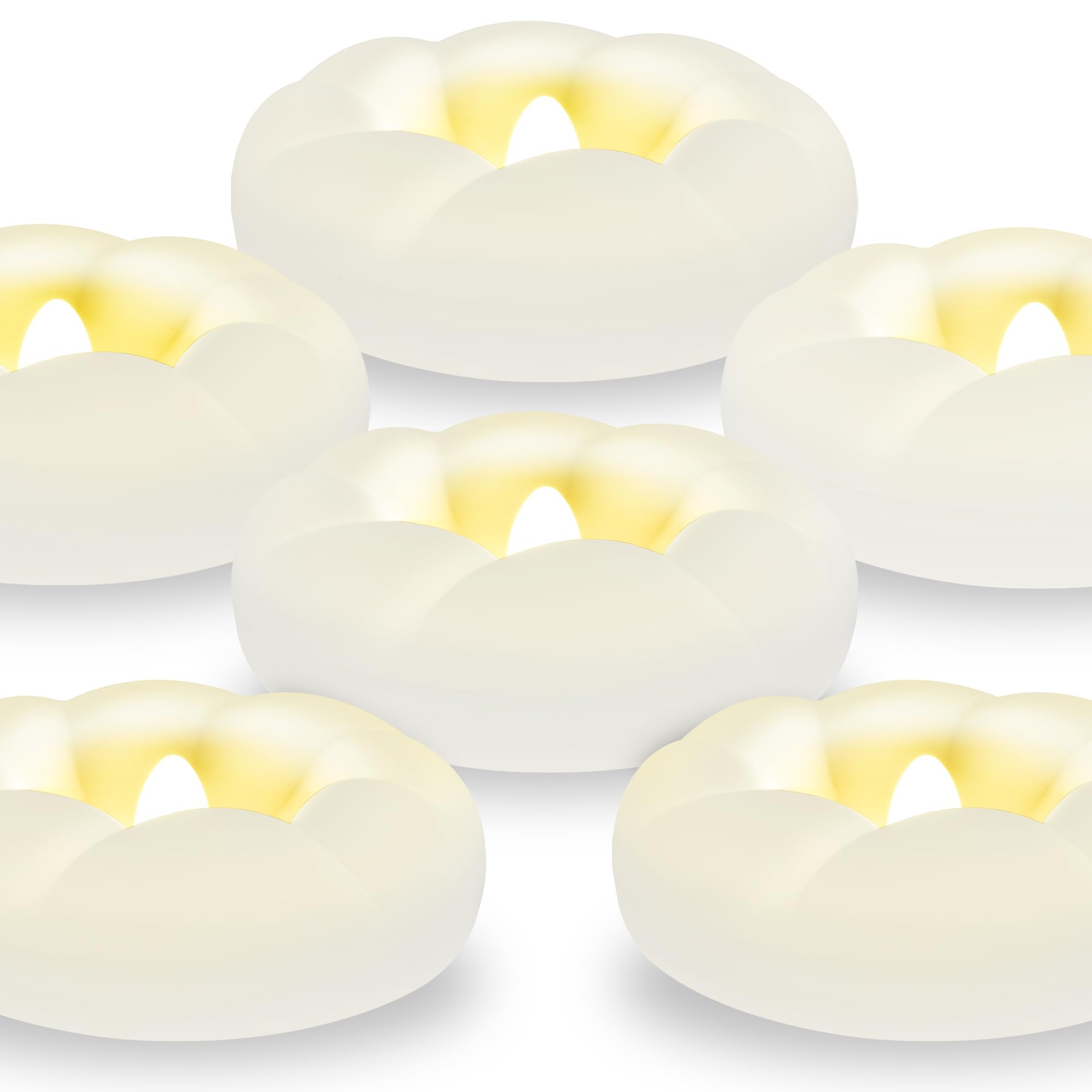 Photo 1 of 36PACK LED Flameless Floating Candles, 3'' Battery Operated Flickering Waterproof Plastic Tealights for Cylinder Vases, Pool, Centerpieces at Wedding, Party, Holiday Decor(Warm White)