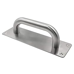 Rannb Door Pull Plate with Handle Stainless Steel