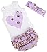 Messy Code Baby Girl Polka Dot Outfit Boutique Clothes Cotton Shirt with Ruffle Bloomer Set
