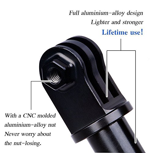 UOKOO Selfie Stick Smapole S1 All-Aluminum Alloy Monopod Handheld Telescopic Pole for GoPro Hero 6/5/4/3+/2/1/Session/GoPro Hero 2018/Action Cameras/HD Cameras/Cellphone