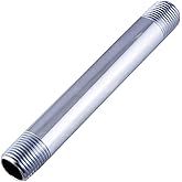 Supply Giant OQDI3482 1/2 Inch x 6 Inch Pipe Nipple, Chrome Plated Brass