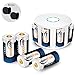 RCR123A Rechargeable Batteries and Charger, Keenstone 8Pcs 3.7V 700mAh Li-ion Battery w/8-Ports Charger and Camera Skin for Arlo VMS3030/3230/3330/3430/3530 Security Cameras