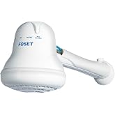 Foset Electric Shower Head - Instant Hot Water, 4 Temperature Settings, Hand Shower Head with 5 ft Hose Included (Model 49491)