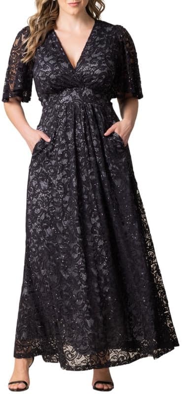 kiyonna indie flair maxi dress Kiyonna Plus Size Indie Flair Maxi Dress | Women's Boho Long Dress for  Wedding Guest, Cocktail, Party, Wear to Work