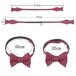 YOHOWA Men Self Tied Bow Tie Orange Black Paisley