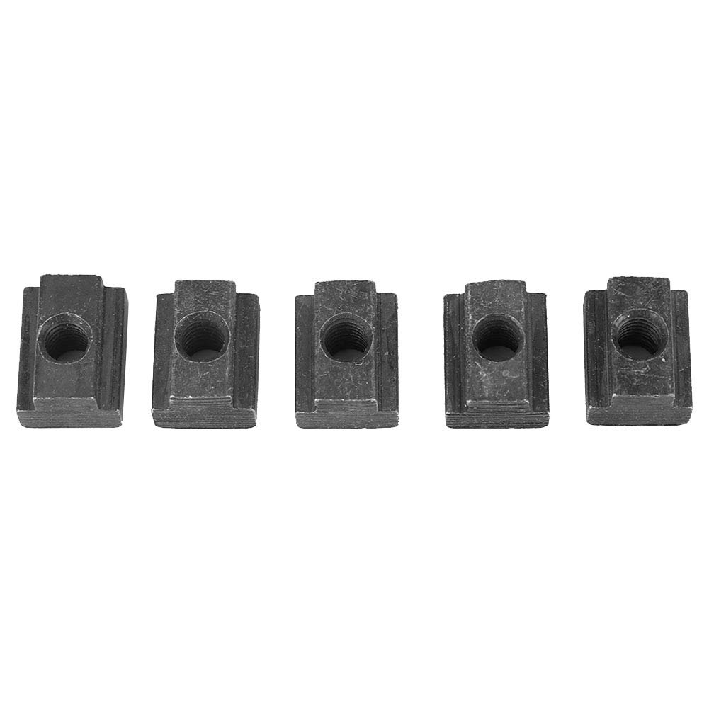 5pcs Carbon Steel T-Slot Nut T Slot Nuts Tapped Through Thread M6