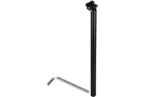 RATCHROLL 1 Set Universal Bike Seat Posts Extra Long Adjustable Angle 31.6x500mm Bike Saddle Post Seat Tube Black Aluminum Al