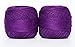 LE PAON 1000Y 8# 50g Mercerized Cotton Crochet Thread Balls Purple Pearl Cotton Knitting Yarn Balls for Crochet Hardanger Cross Stitch Friendship Bracelets 2 Balls (Color No.:550)