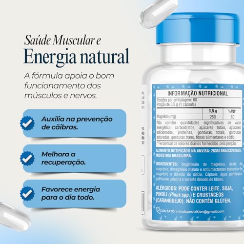 2x Tri-Magnesium Pro 120 Porções - COMPLETA FONTE DE MAGNÉSIO - Dimalato, Bisglicinato e Óxido de Magnésio