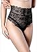 Dlsave Sexy Slutty Lingerie High Waist Panties for Women Crotchless Knickers Negligee Underwear (Large, Black)