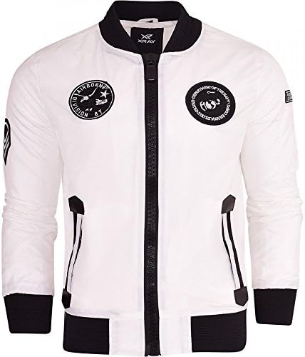 Mens Xray Designer Harrington Jacket MA1 Summer Lightweight Fashion Bomber Coat Zip Pockets