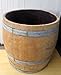 MGP Tall Genuine Urn Syle Oak Wood Barrel Planter for Tree or Shrub Planting, Cedar Wood Bottom, 26