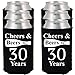 Shop4Ever Cheers & Beers To 30 Years Can Coolie ~ 30th Birthday Party 1990 Thirtieth Anniversary Beer Can Sleeve Coolers ~ (30 Yrs, Blk, 24 Pk)