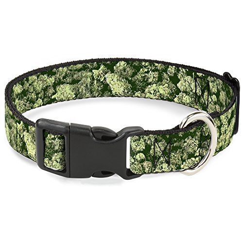 Buckle-Down Plastic Clip Collar - Vivid Marijuana Nugs Stacked - 1" Wide - Fits…