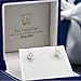 14K Yellow Gold Forever Classic Created Moissanite from Charles & Colvard Stud Earrings For Women (0.46cttw, Round 4mm)