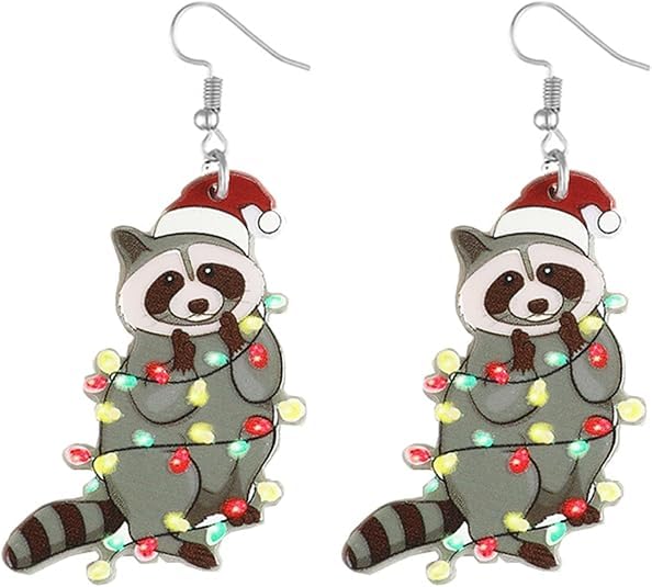 Christmas Animal Earrings for Women Funny Boots Chicken Earrings Cute Acrylic Chicken Hen Animals Cow Dogs Cat Christmas Elk Earrings Xmas Holiday Jewelry (xhx) at Amazon