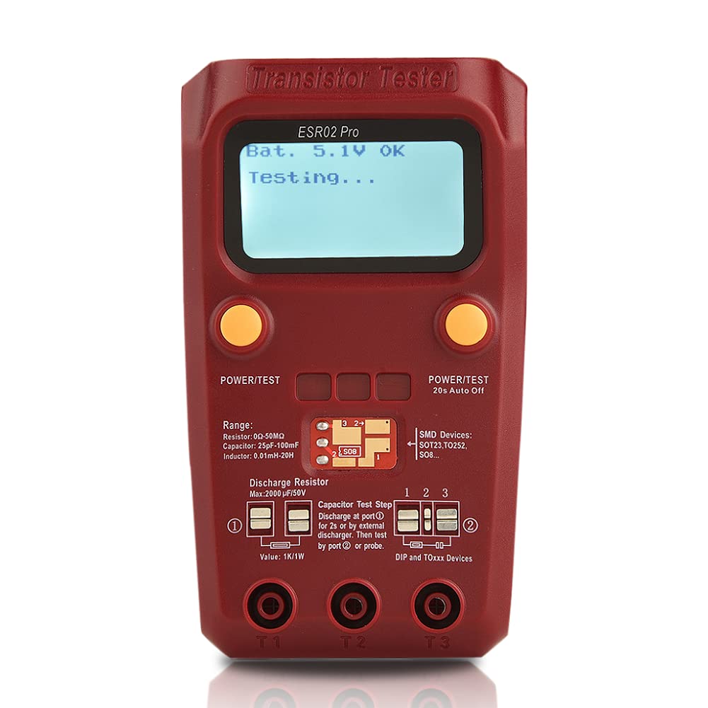 Digital Transitor SMD Conponents Tester, Pro LCD Capacitor Tester Inductance Meter, Transistor Tester for Measuring SMD Components, etc