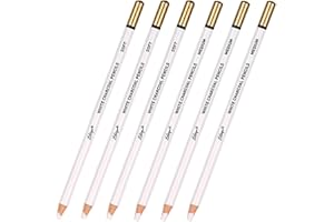 White Charcoal Pencils Sketching Drawing Set 6 Pieces for Ideal for Beginners Artists Sketching Shading Blen Sketch Pencils S