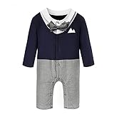 Baby Boys Romper Clothing 1-Piece Tuxedo Jumpsuit & Bowtie Suit Kids Outfit
