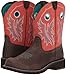 Ariat Women's Women's Fatbaby Heritage Cowgirl Boot, chocolate/coral, 10 B US