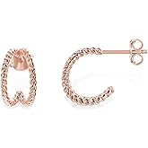 PAVOI 14K Gold Plated Split Huggie Hoop Earrings for Women - 925 Sterling Silver Posts Dainty Multi Hoop Huggie Earrings - Trendy Gold Jewelry
