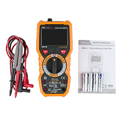 DMiotech Digital Multimeter DC AC Voltage Current Ohm Meter Resistance Capacitance Transistor Frequency Measurement Multi Tester LCD Backlight - Thumbnail 7