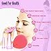 Elmatory Silicone Facial Cupping Therapy Set - Eye and Face Vacuum Massage Cup Kit Anti-Wrinkle and Anti-Aging Effect 4 Suction Cups and Exfoliating Brush (4pcs face Cup)