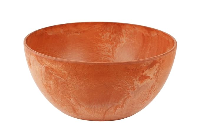 Artstone Pflanzgefäß Pflanzschale Fiona, frostbeständig und leichtgewichtig, Terra, 25x12cm