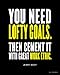 Goal and Work Ethic Inspirational Posters; Motivational Success, Determination and Goals Quotes, 8x10 Inch, Set of 4